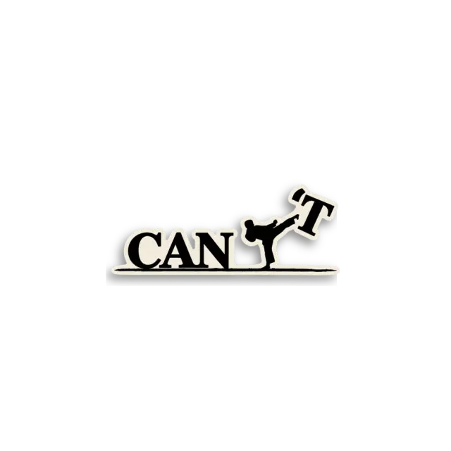 Cant Kick Typography Sticker