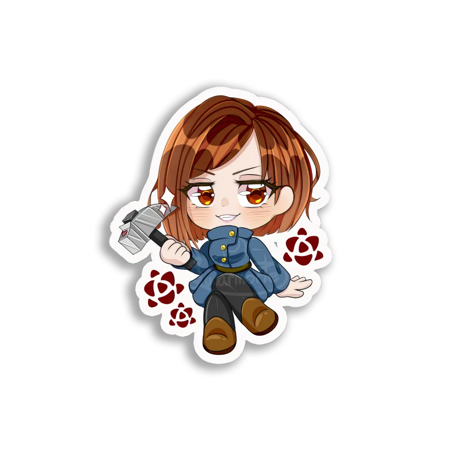 Chibi Girl with Pickaxe Sticker