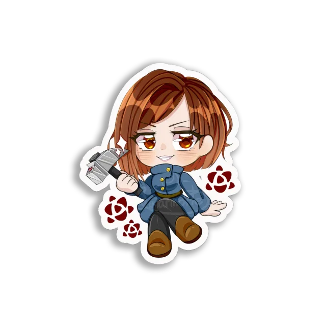 Chibi Girl with Pickaxe Sticker