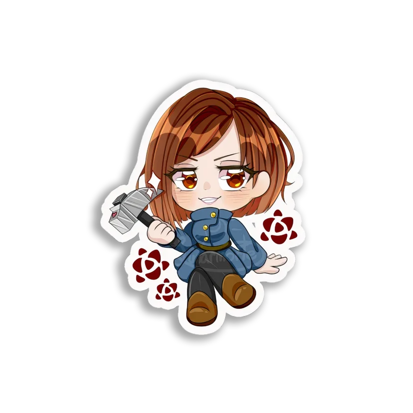 Chibi Girl with Pickaxe Sticker