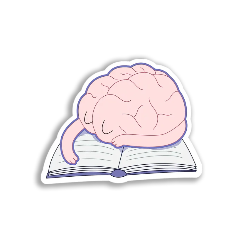 Brain Reading Book Sticker