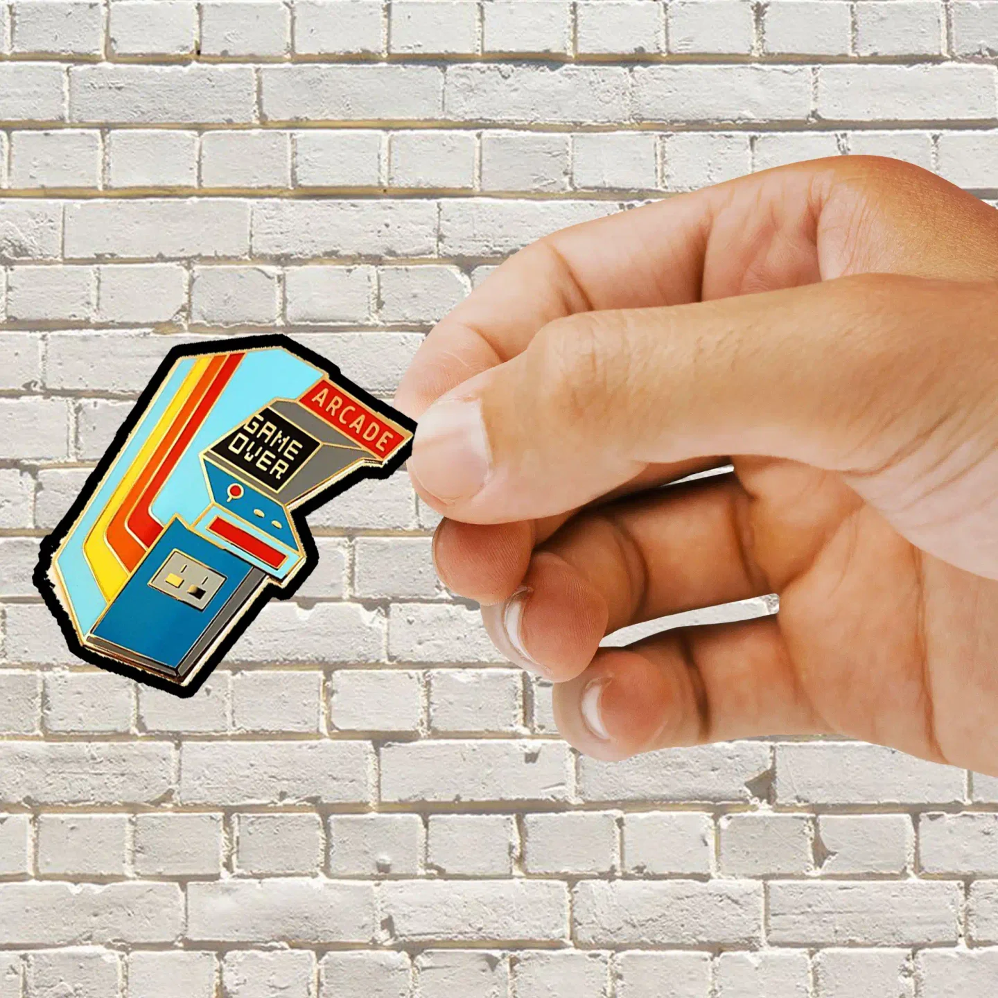 Retro Arcade Game Cabinet Sticker