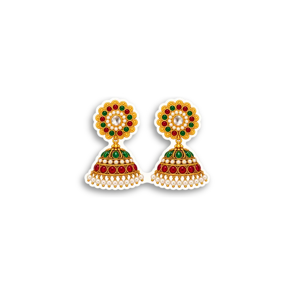 Jhumka Earrings Sticker