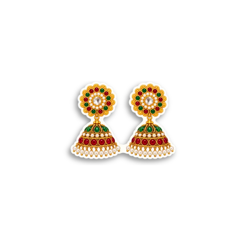 Jhumka Earrings Sticker