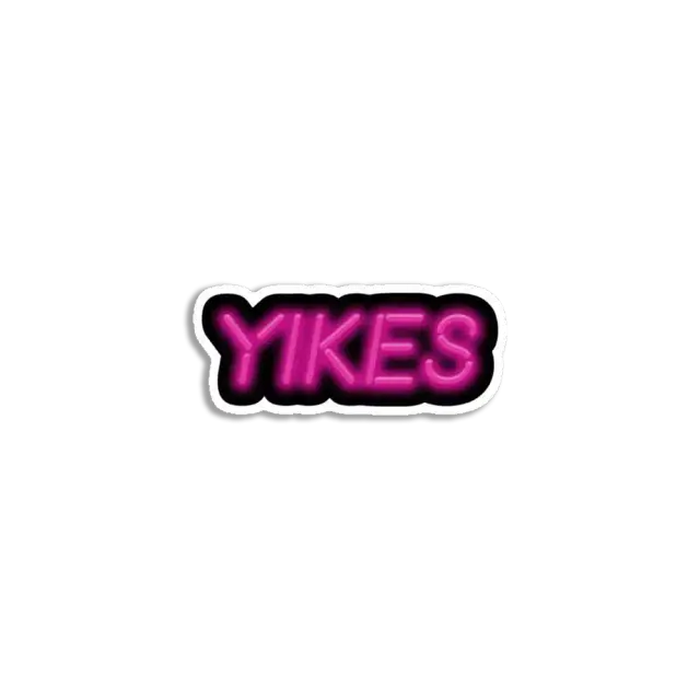 Neon Yikes Sticker