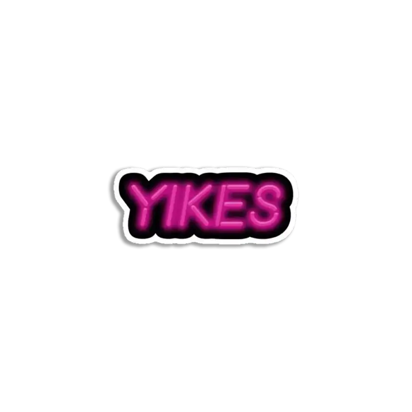 Neon Yikes Sticker