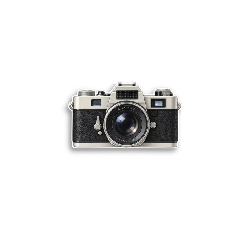 Vintage Film Camera Sticker