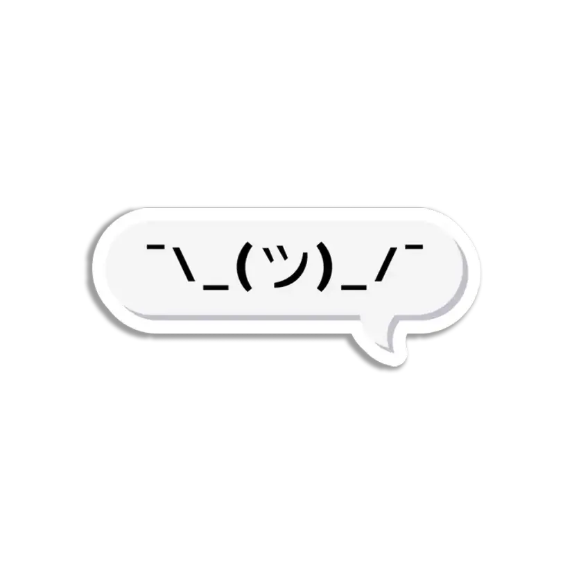 Emoticon in Chat Message Bubble Sticker