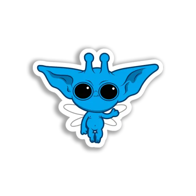 Blue Fairy Creature Sticker