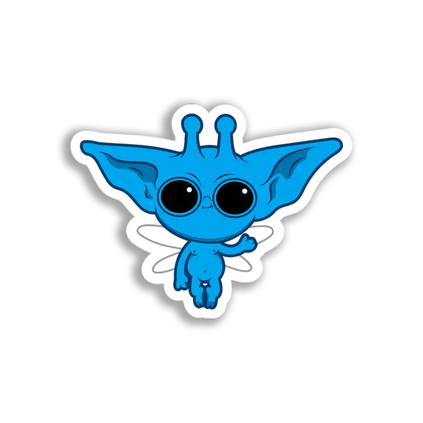Blue Fairy Creature Sticker
