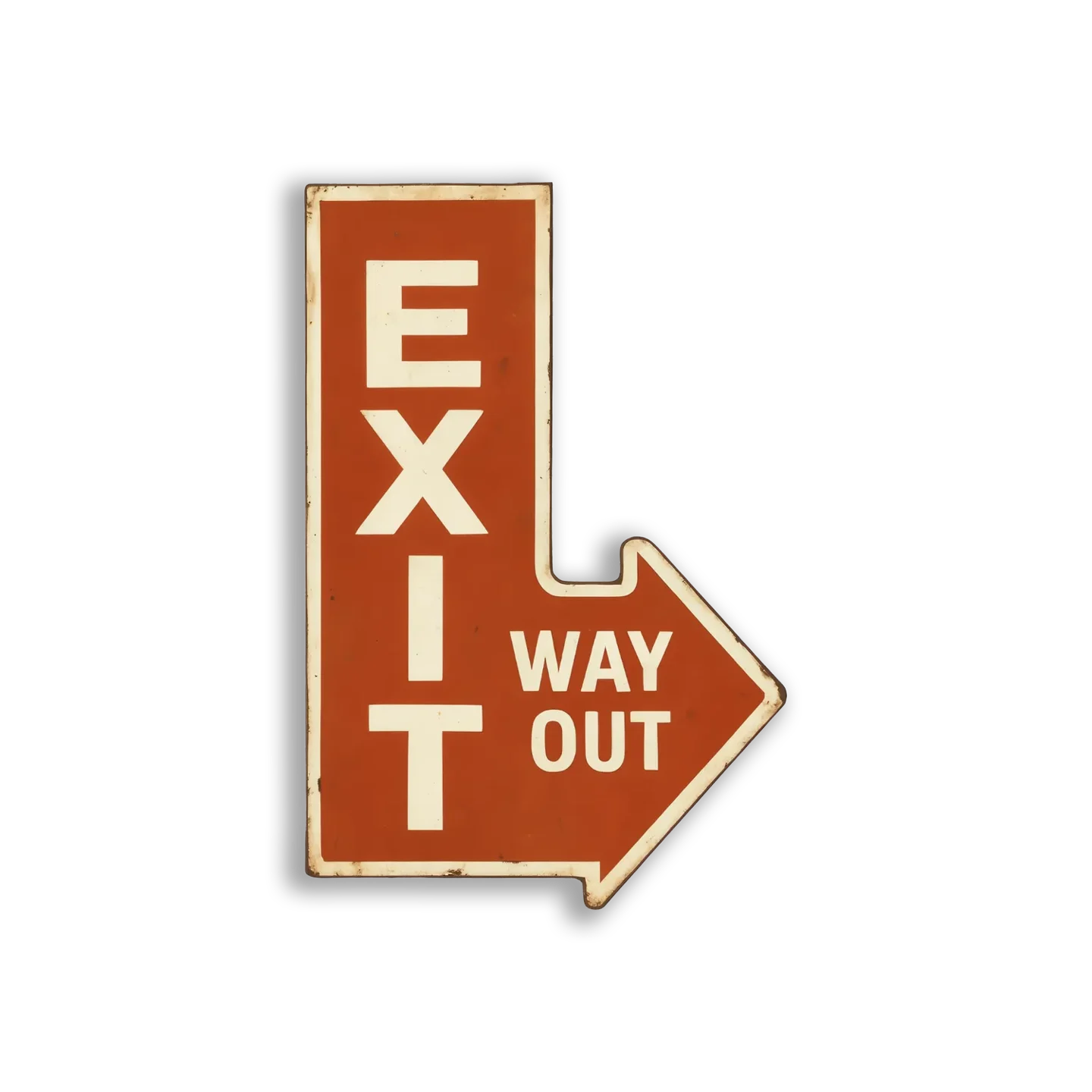 Exit Way Out Sign Sticker