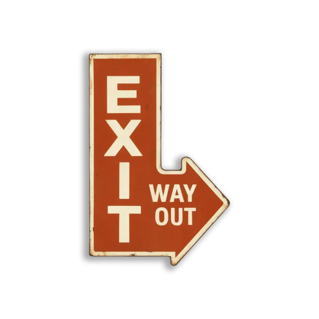 Exit Way Out Sign Sticker