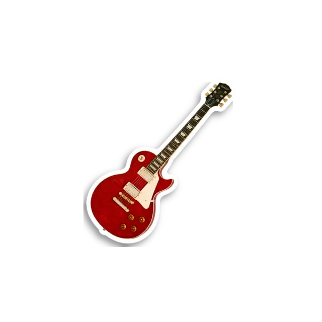 Red Electric Guitar Sticker