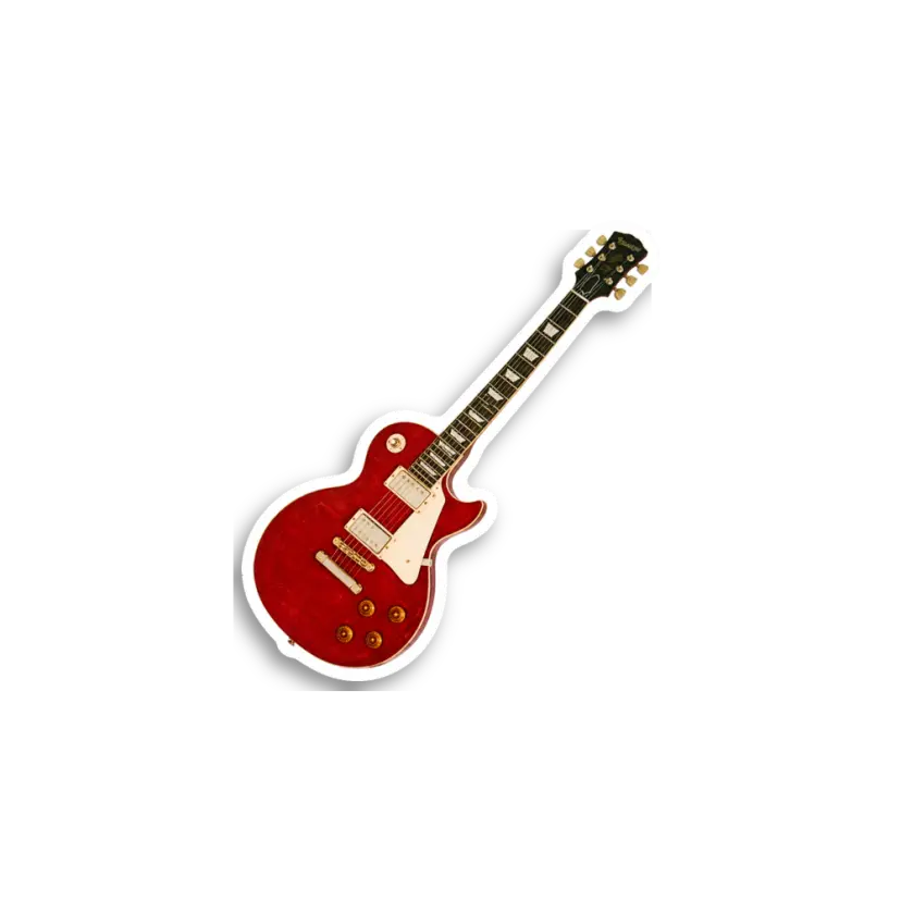 Red Electric Guitar Sticker