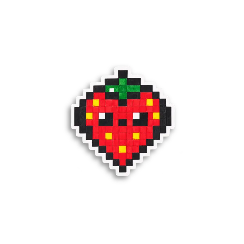 Pixel Strawberry Sticker