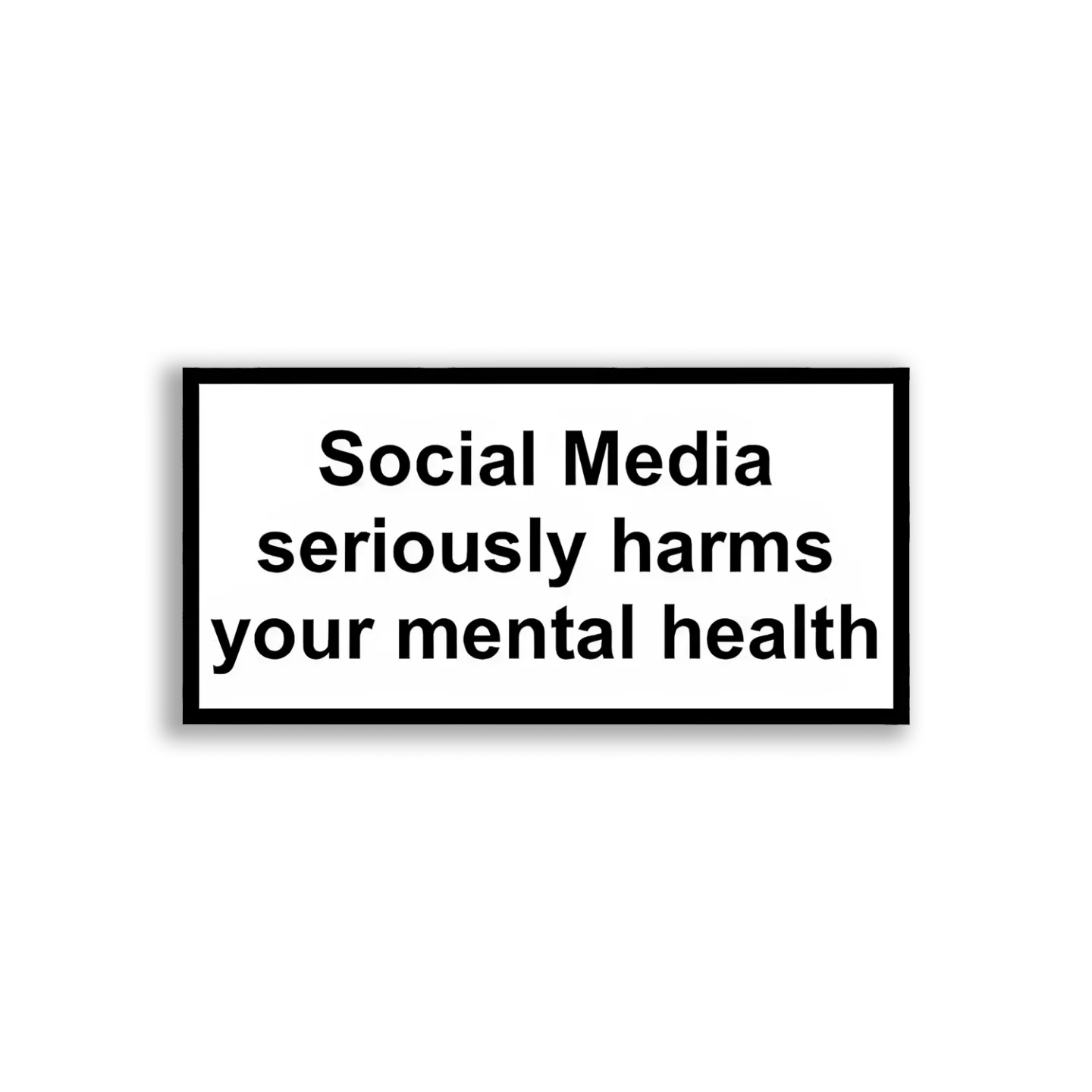 Social Media Harms Mental Health Sticker