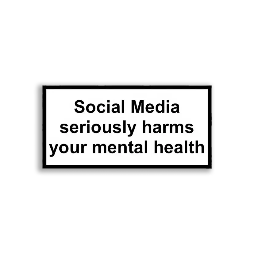 Social Media Harms Mental Health Sticker