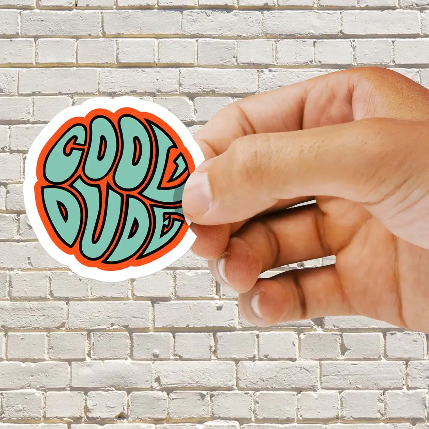 Inscription Cool Dude Sticker
