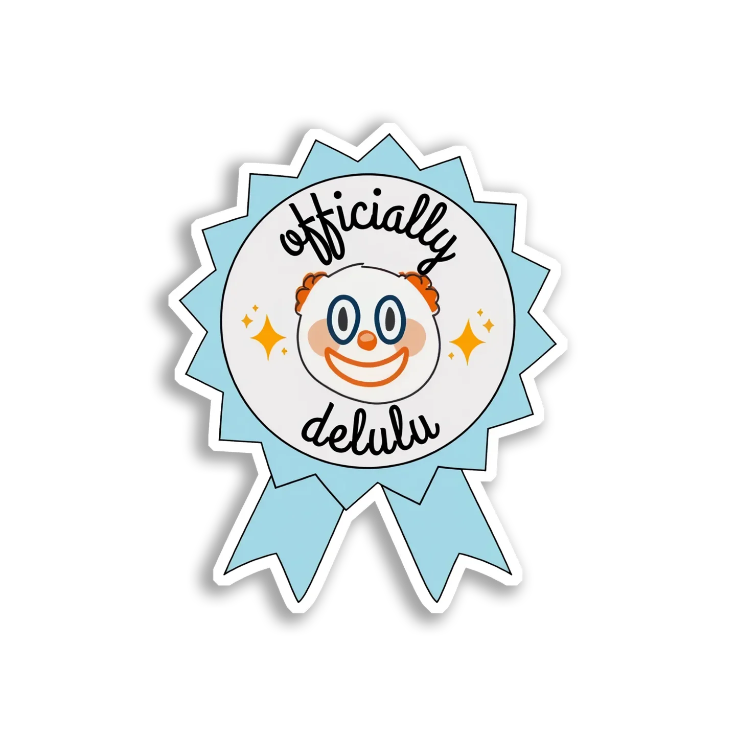 Officially Delulu Clown Award Sticker