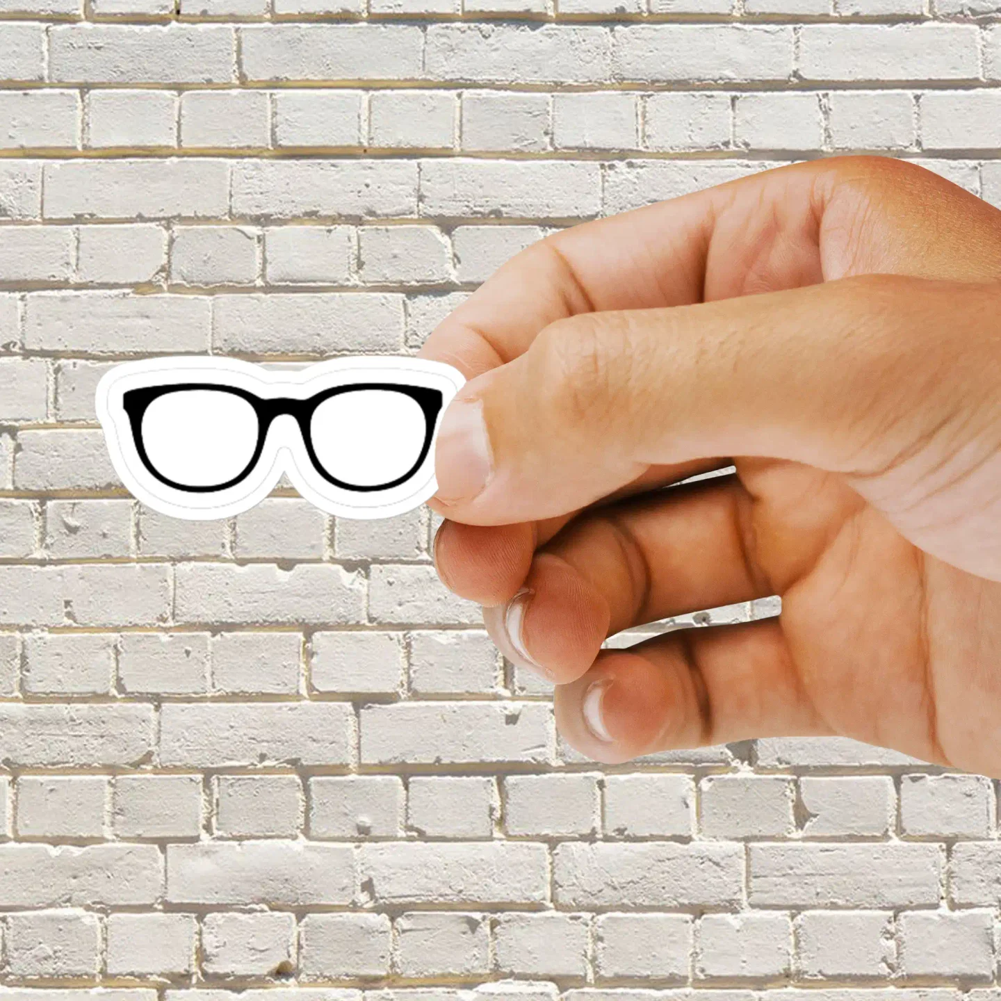 Black Glasses Sticker