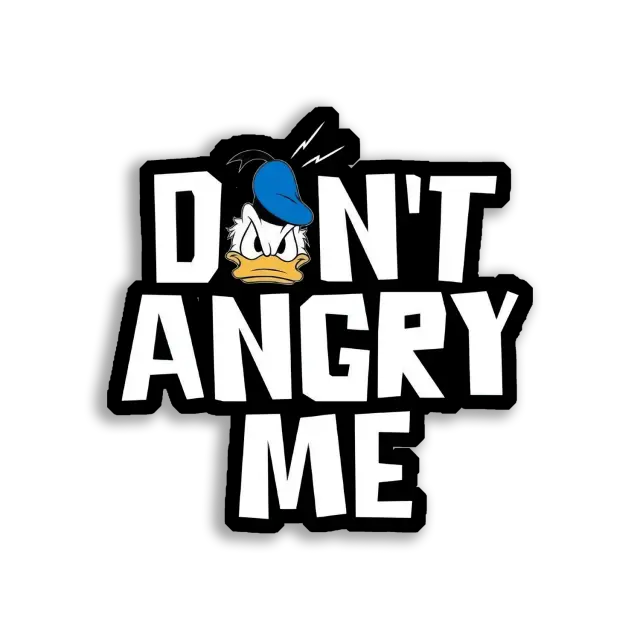Don't Angry Me, Donald Duck Sticker