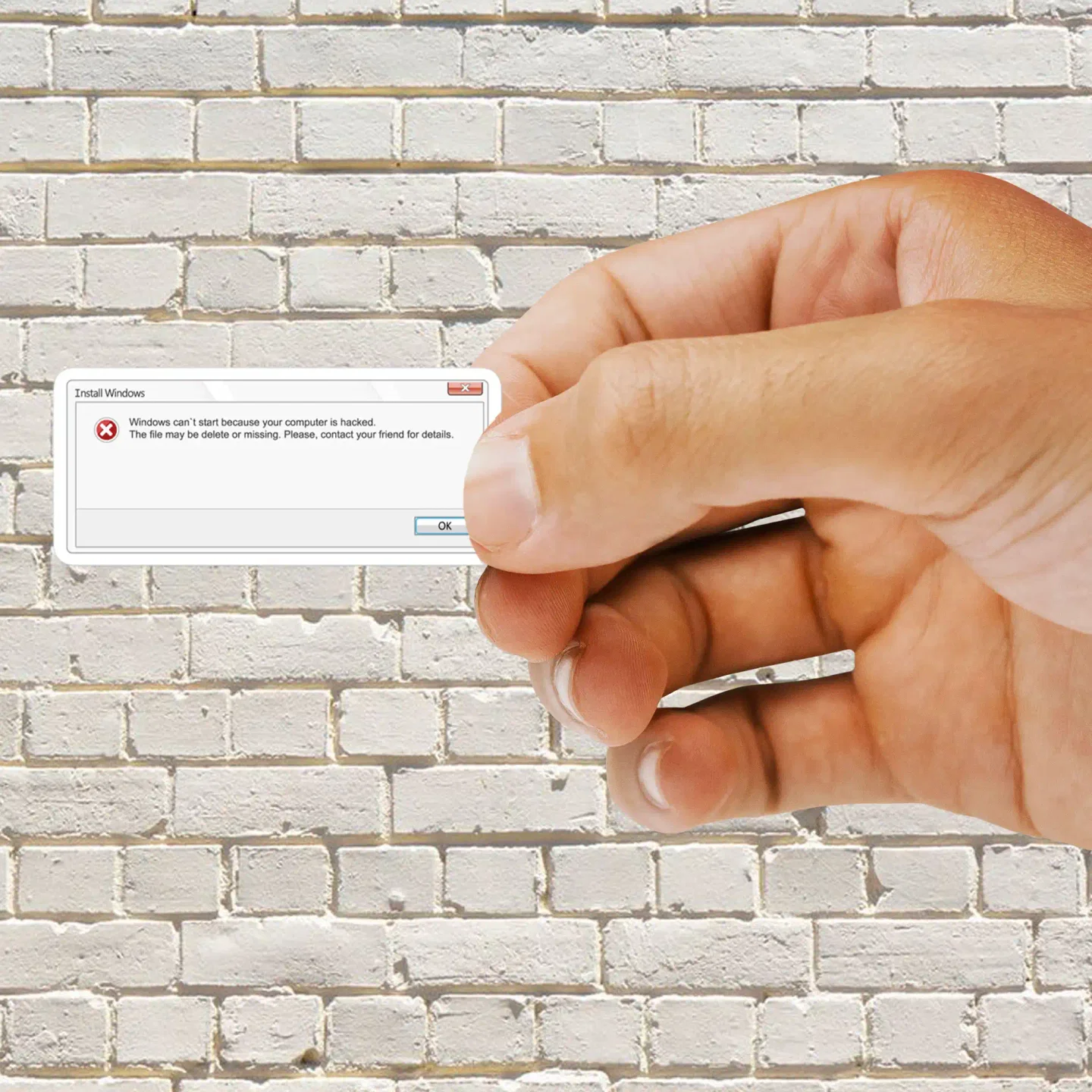 Install Windows Prank Sticker Sticker