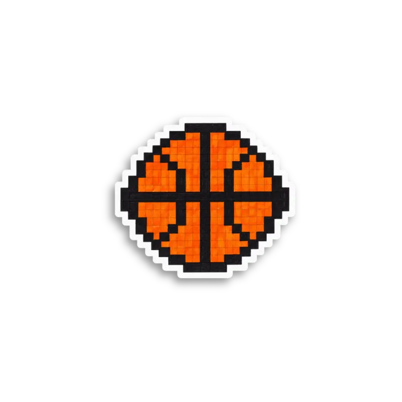 Pixel Basketball Sticker