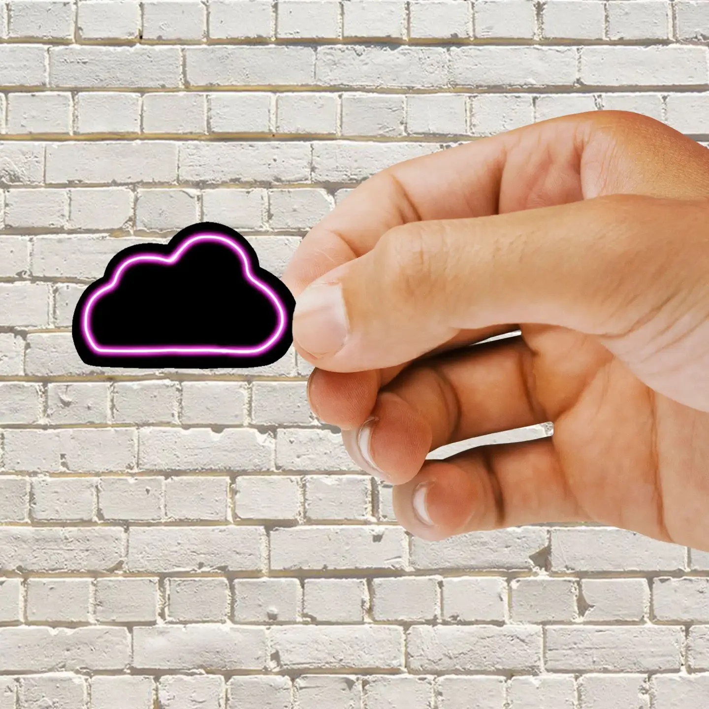 Neon Cloud Sticker