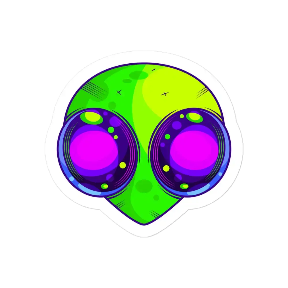 Big Eyed Alien Sticker