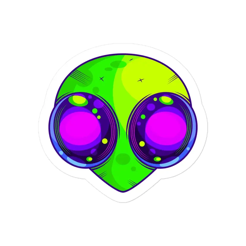 Big Eyed Alien Sticker