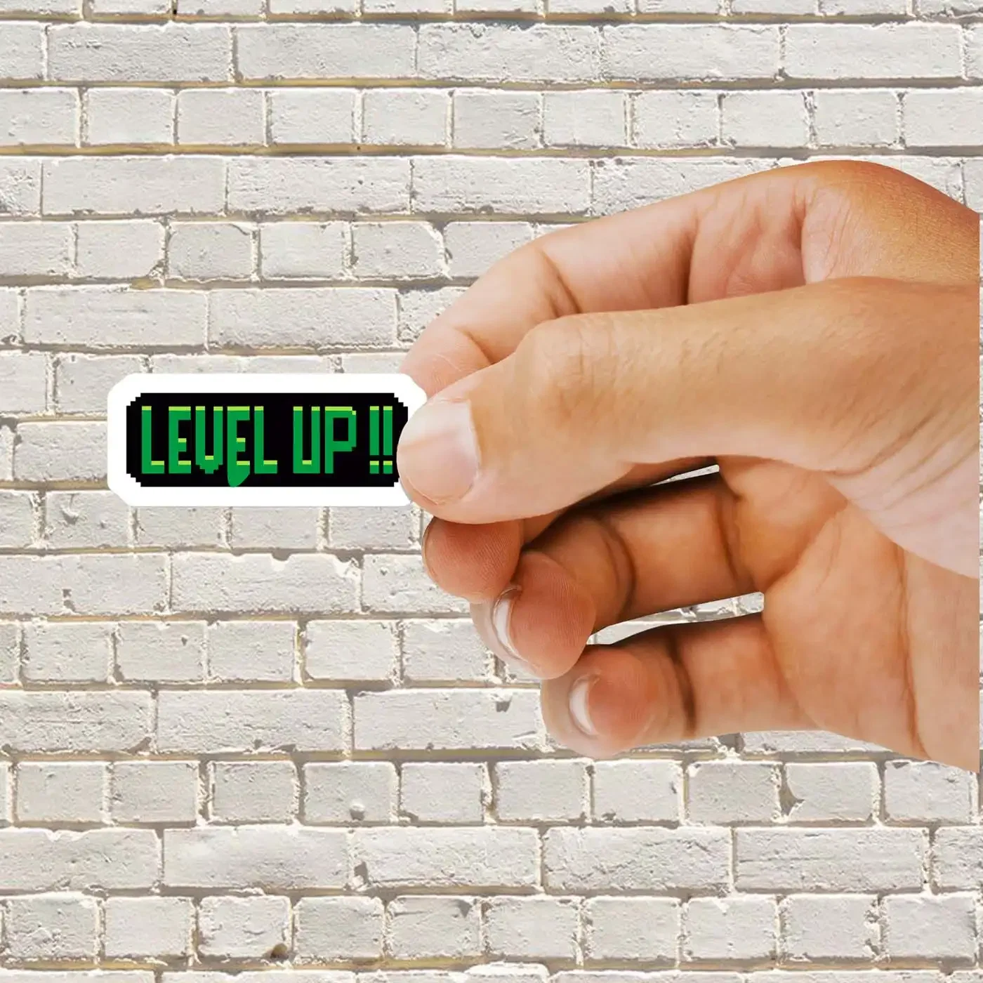 Pixel Level Up Sticker
