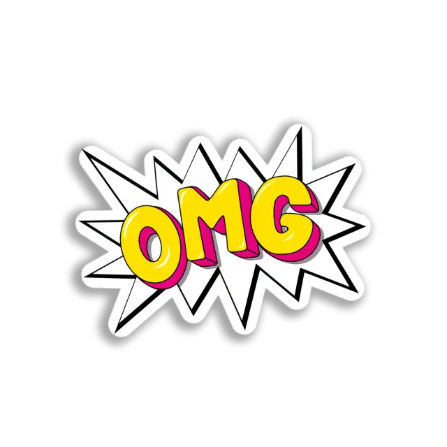 OMG Comic Burst Sticker