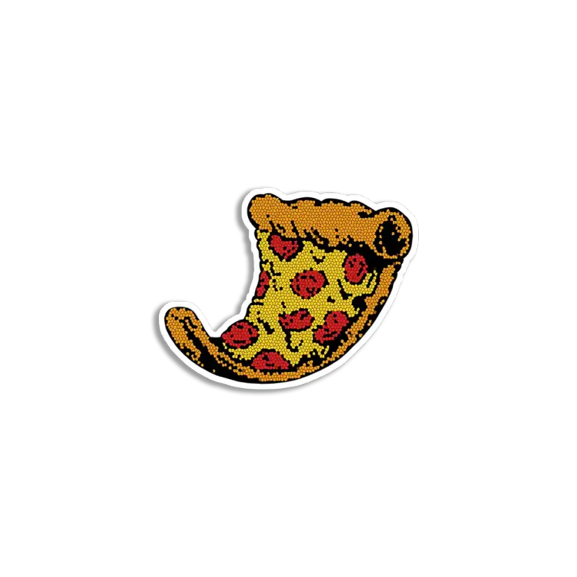 Pixel Pizza Sticker