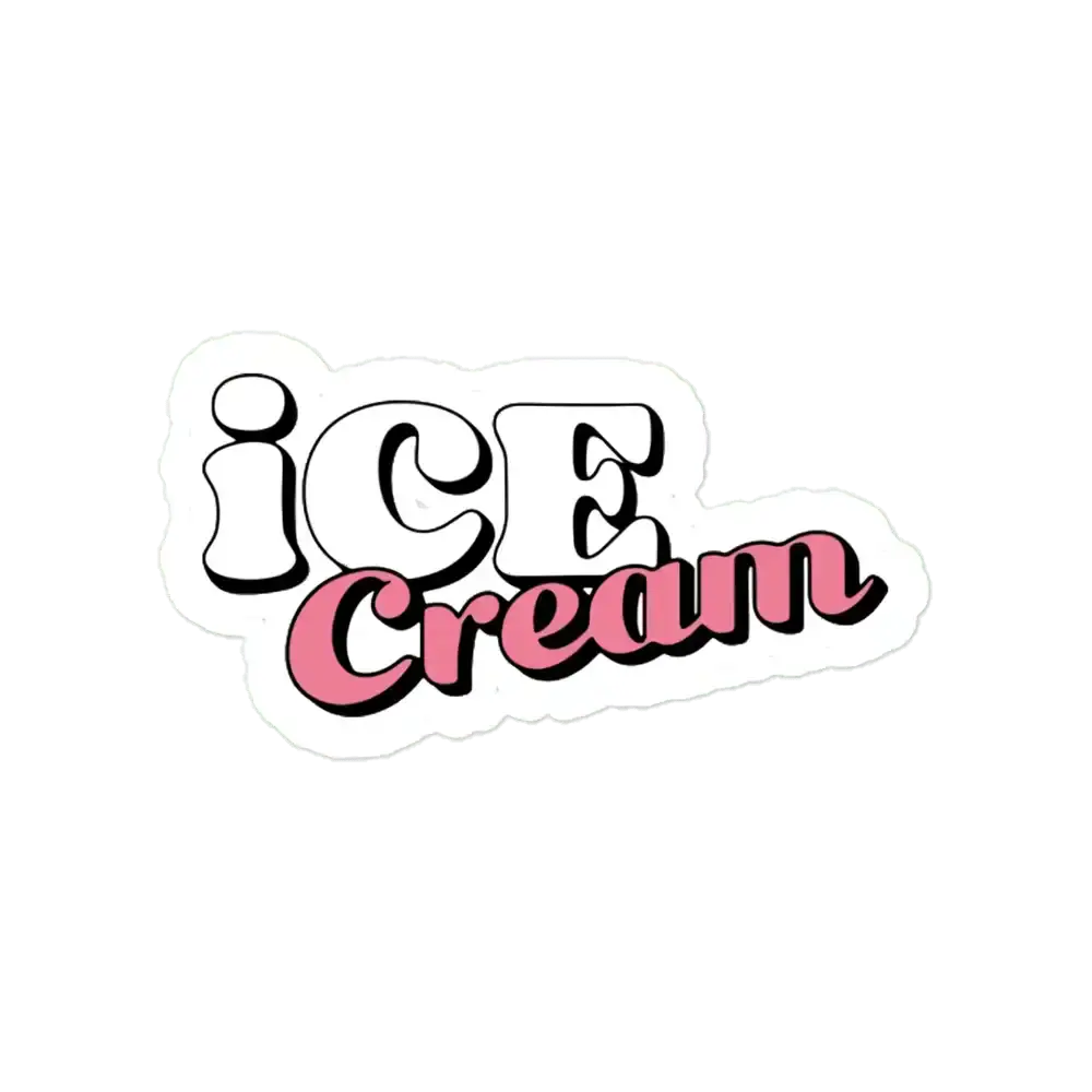 Ice Cream Lettering sticker
