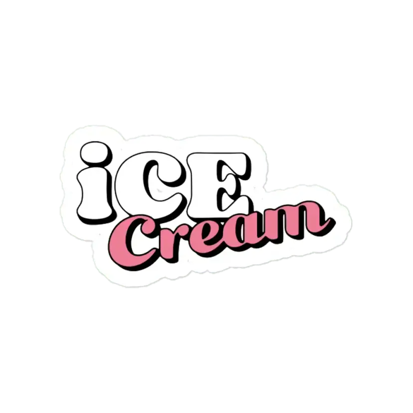 Ice Cream Lettering sticker