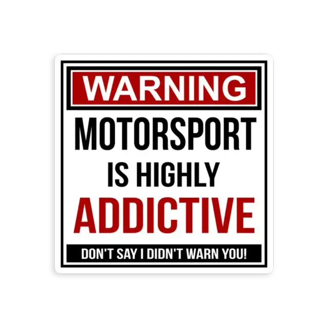 Funny Motorsport Warning Design Car Sticker