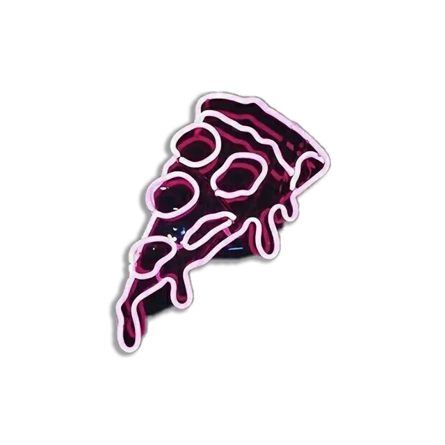 Neon Pizza Sticker