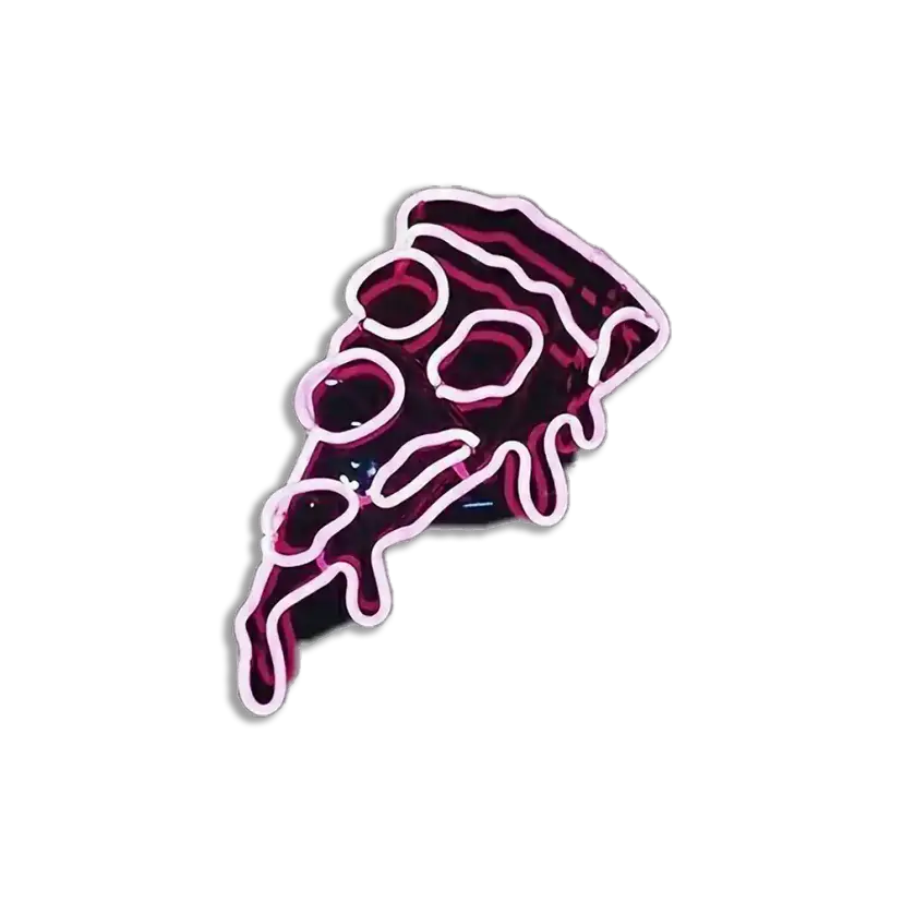 Neon Pizza Sticker