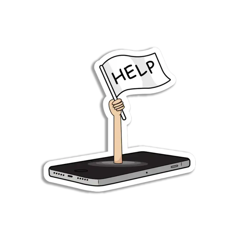Phone Addiction Sticker