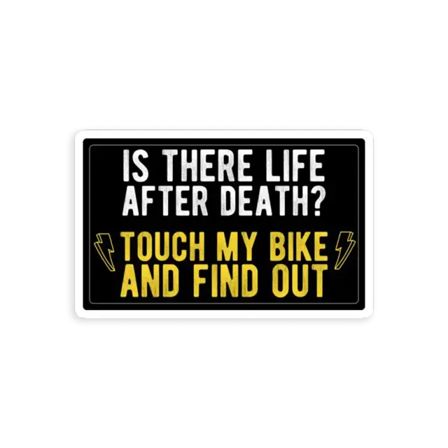 Don't Touch My Bike Car Sticker