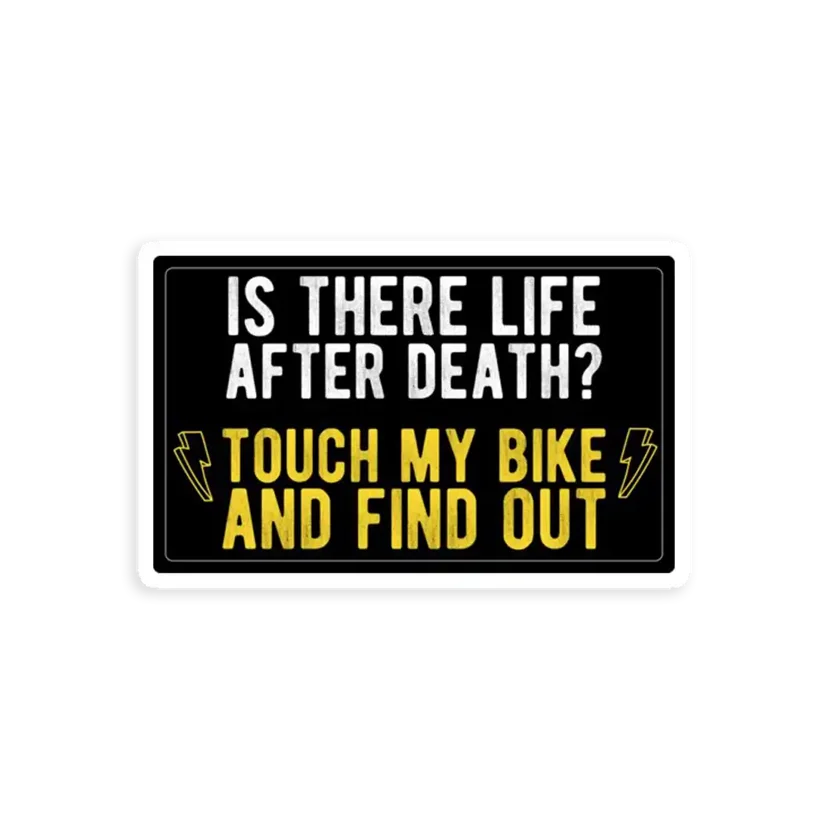 Don't Touch My Bike Car Sticker