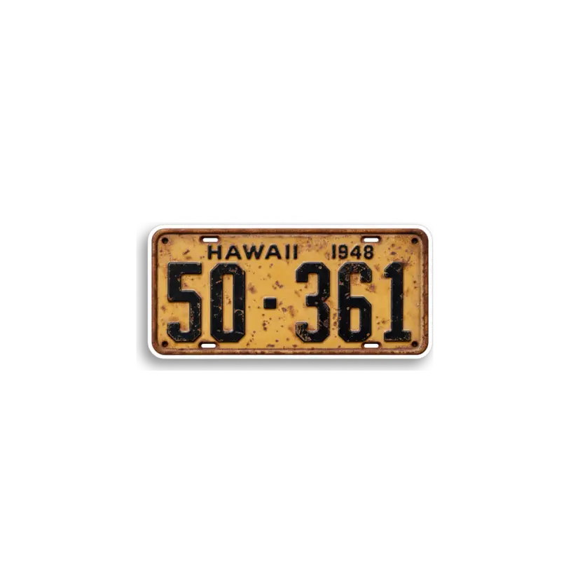Hawaii 50-361 Plate Sticker