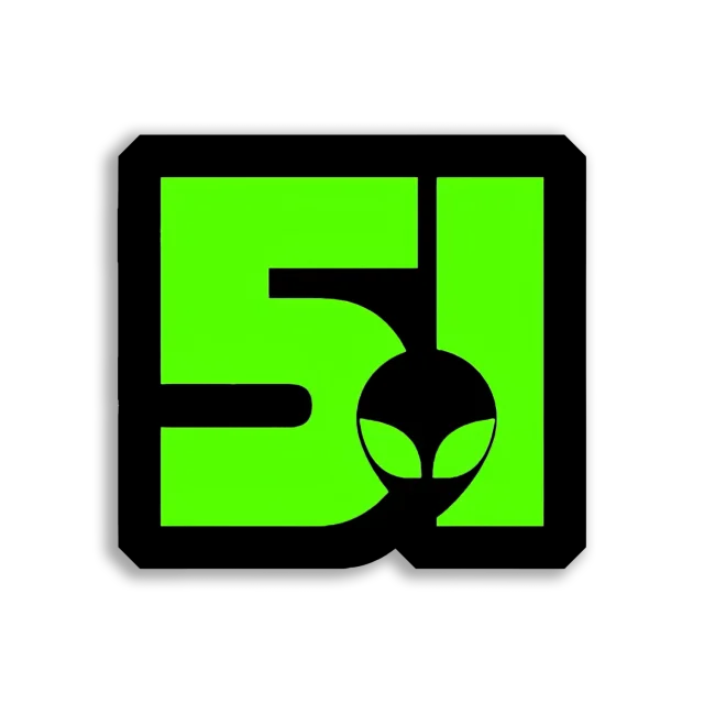 Area 51 Alien Logo Sticker