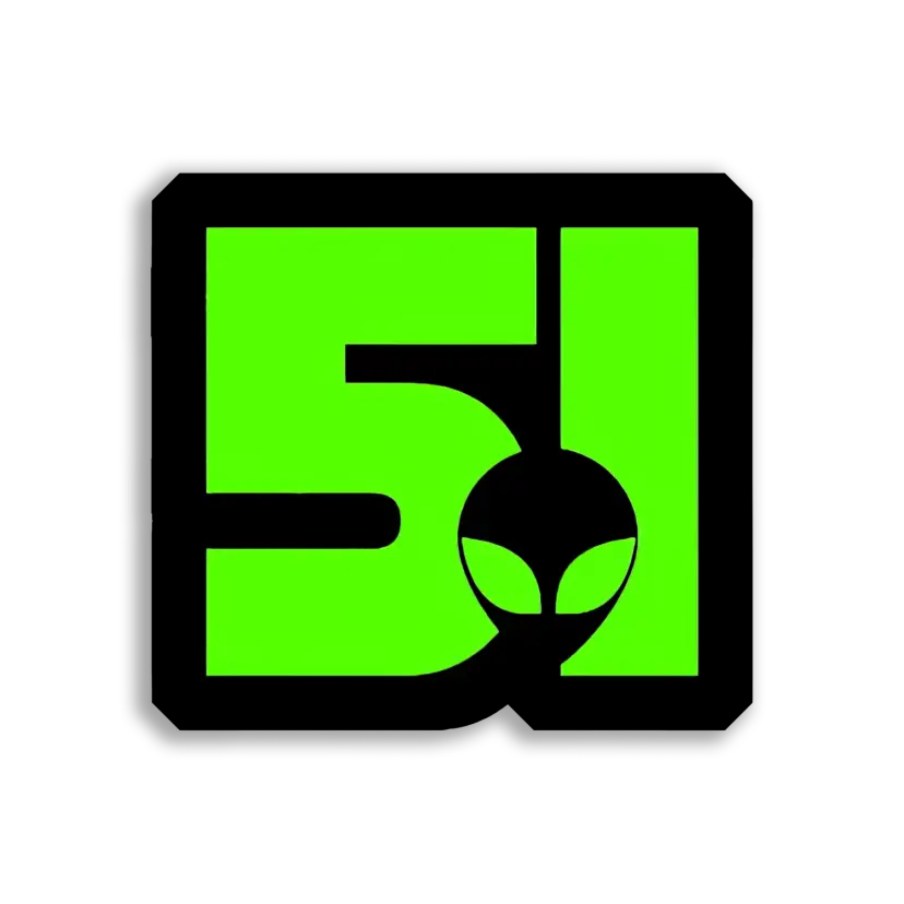 Area 51 Alien Logo Sticker