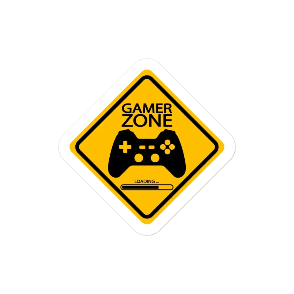 Gamer Zone Road Sign Sticker