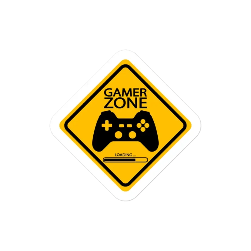 Gamer Zone Road Sign Sticker