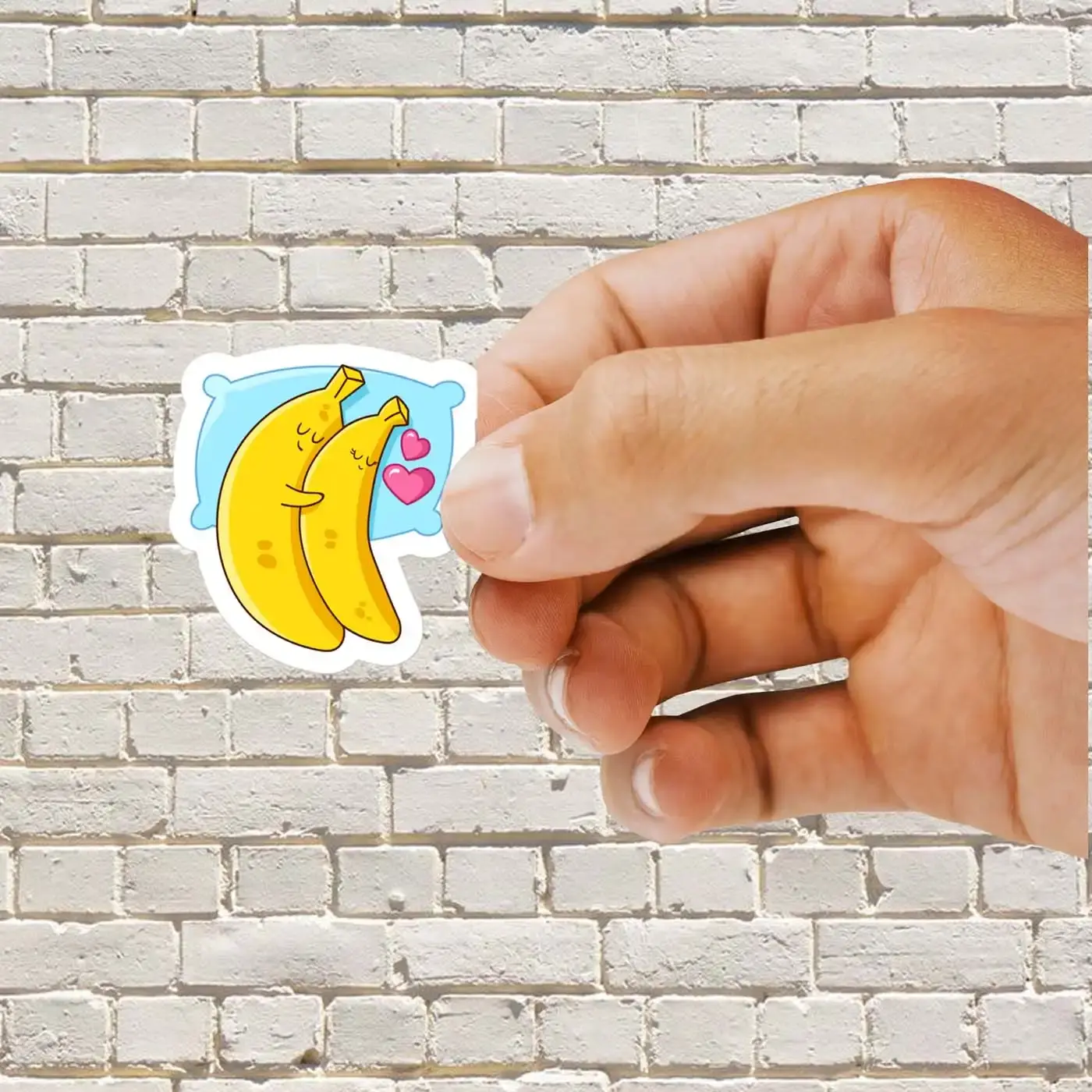 Sleeping Banana Couple Sticker