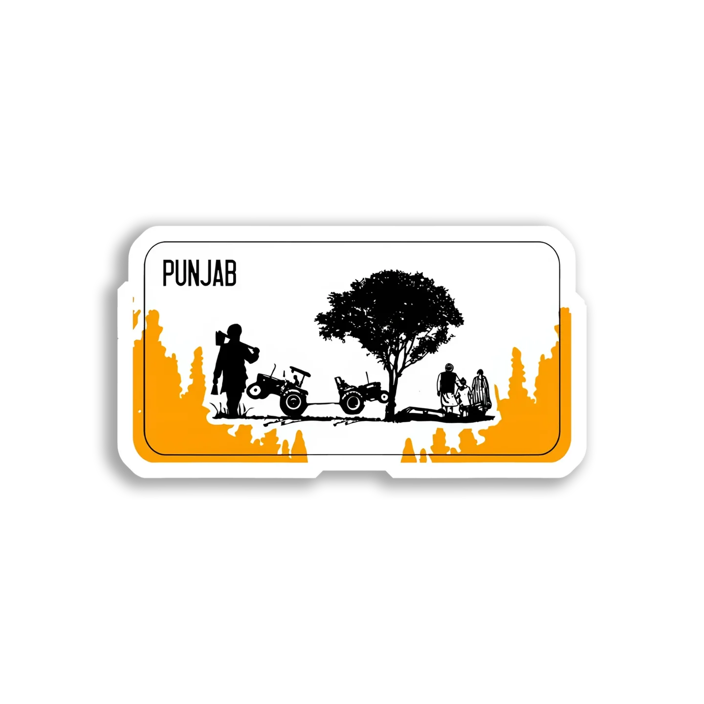 Punjab Farming and Family Life Sticker