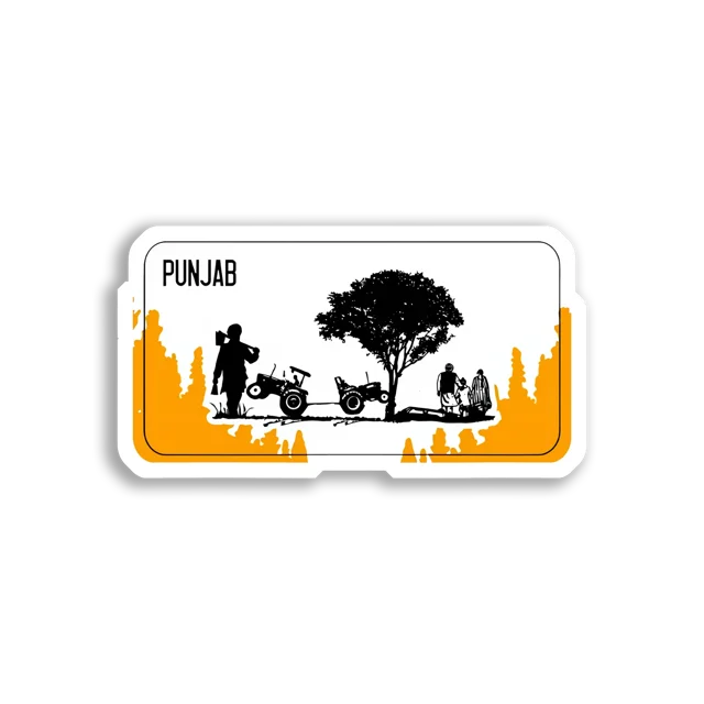 Punjab Farming and Family Life Sticker
