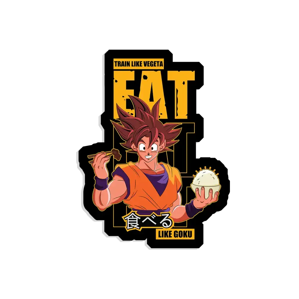 Train like Vegeta Eat like Goku Sticker